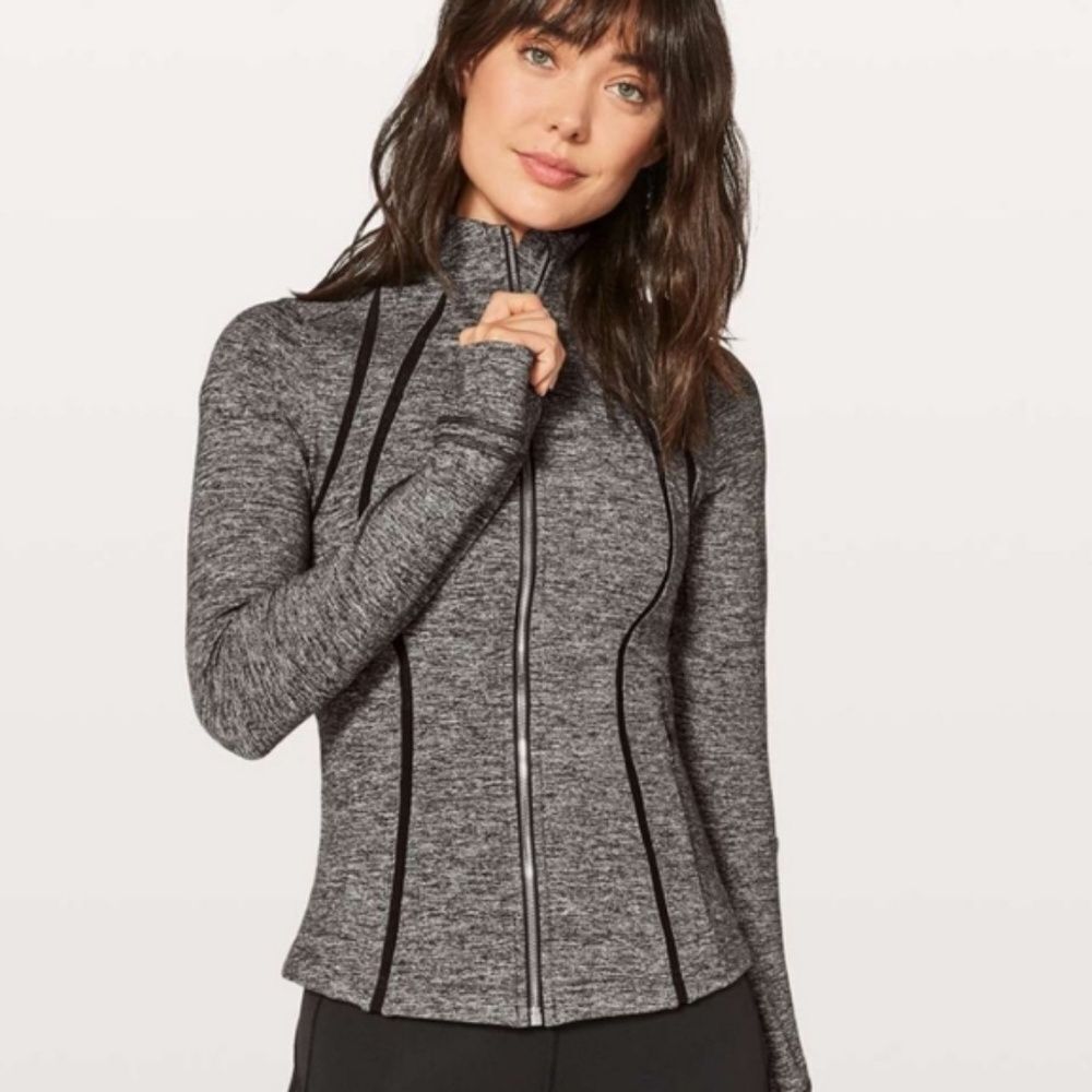 Lululemon Define Jacket Wing Mesh Heathered Black